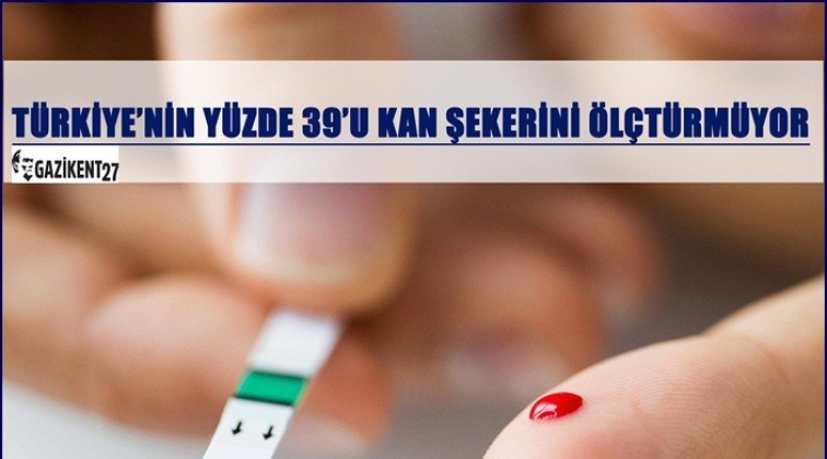 T&uuml;rkiye&rsquo;de kan şekerini &ouml;l&ccedil;t&uuml;rmeyenlerin oranı y&uuml;zde 39