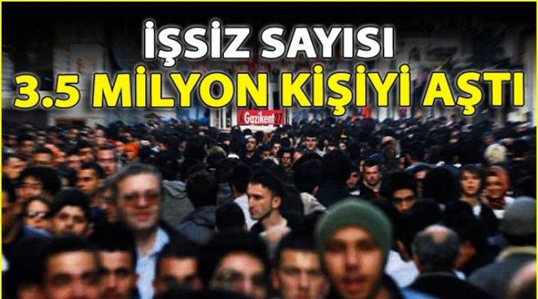 Türkiye’deki işsiz sayısı 3.5 milyon