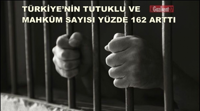 Tutuklu ve mahkum sayısı yüzde 162 arttı!