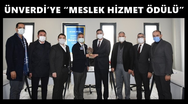 &Uuml;nverdi&rsquo;ye Meslek Hizmet &Ouml;d&uuml;l&uuml;...