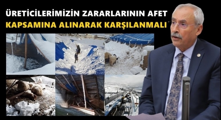 &Uuml;reticilerimizin zararı ivedilikle karşılanmalı...