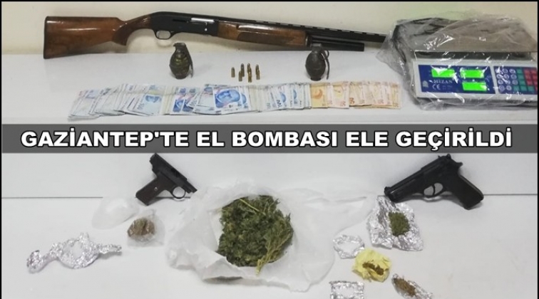 Uyuşturucu operasyonunda el bombası ele ge&ccedil;irildi