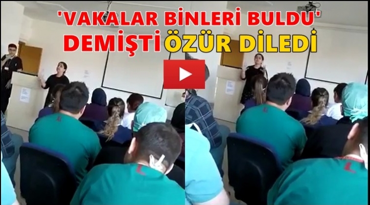 'Vakalar binleri buldu' demişti, &ouml;z&uuml;r diledi!