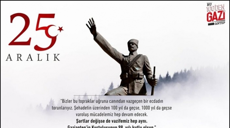 Vali Davut G&uuml;l&rsquo;den Kurtuluş G&uuml;n&uuml; mesajı