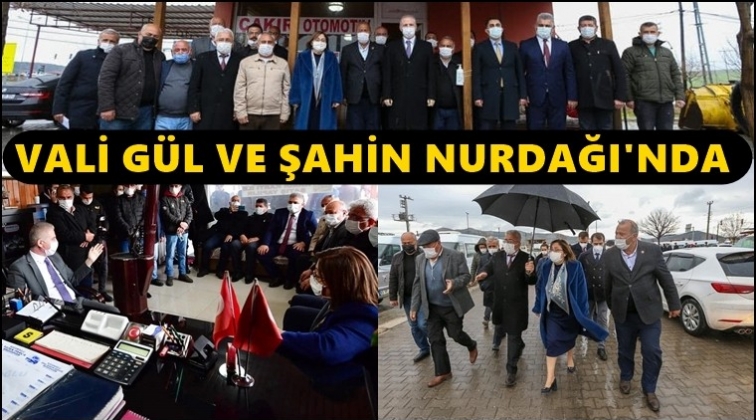 Vali G&uuml;l ve Şahin Nurdağı'nda inceleme yaptı