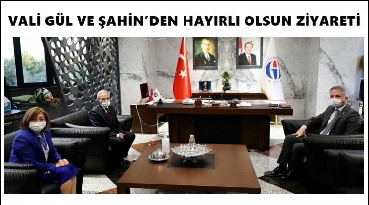 Vali G&uuml;l ve Şahin'den yeni rekt&ouml;re ziyaret