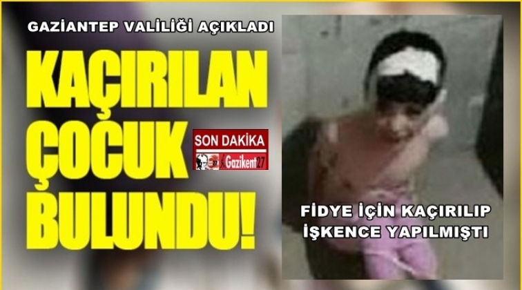 Valilikten kaçırılan çocukla ilgili açıklama