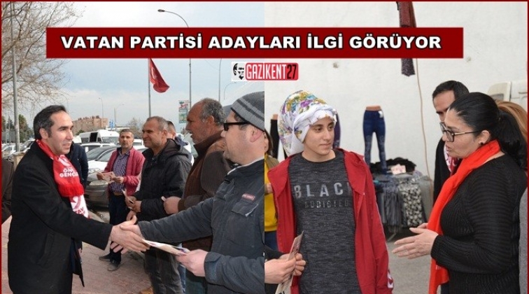 Vatan Partisi adayları se&ccedil;im &ccedil;alışmalarını s&uuml;rd&uuml;r&uuml;yor