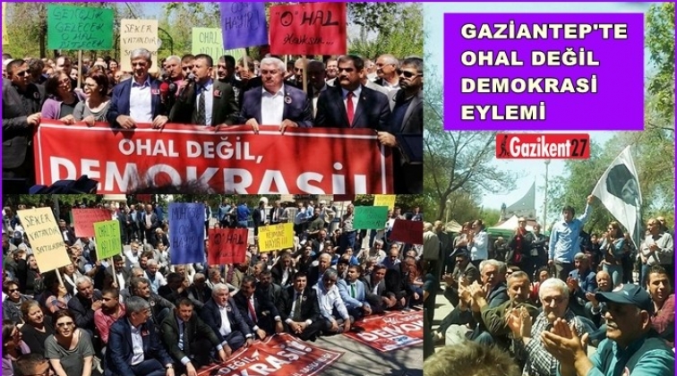 Veli Ağbaba Gaziantep'teki eyleme katıldı