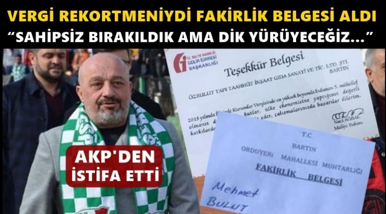 Vergi rekortmenliğinden fakirlik belgesine!..