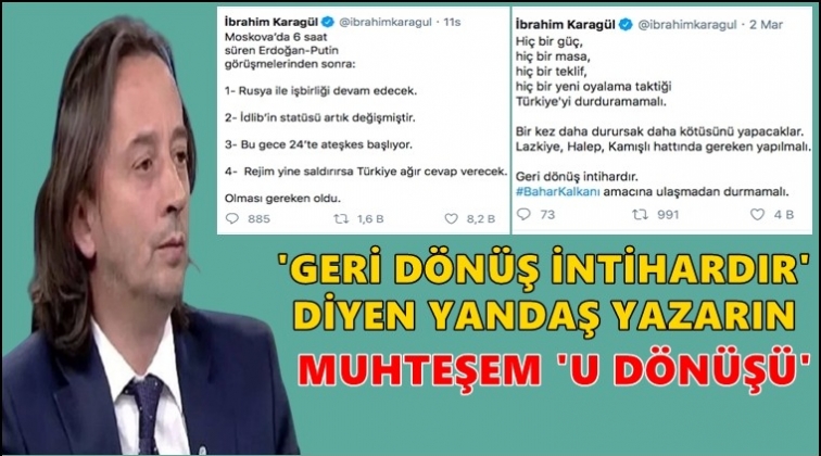Yandaşın muhteşem 'U d&ouml;n&uuml;ş&uuml;' g&uuml;ndem oldu!