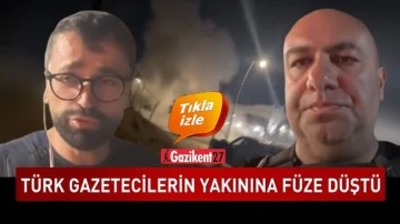 Türk gazeteciler bulunduğu alana füze düştü!