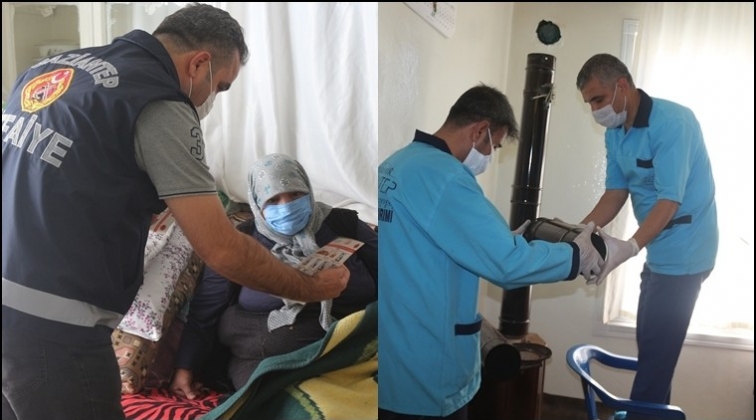 Yardıma muhta&ccedil; ailelere soba kurulumu