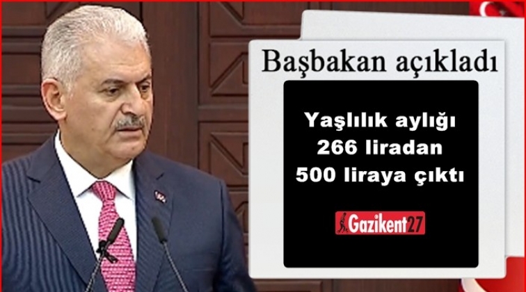 Yaşlılık aylığının 266 liradan 500 liraya çıktı