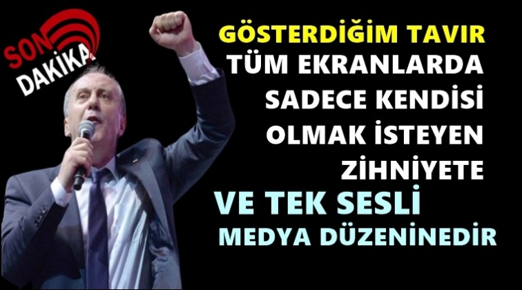 Yayını terk eden İnce'den yeni a&ccedil;ıklama