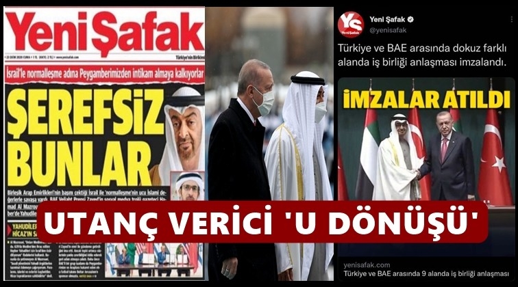 Yeni Şafak'tan &ldquo;Şerefsiz&rdquo;den tarihi U d&ouml;n&uuml;ş&uuml;...