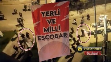 “Yerli ve Milli Escobar” pankartı 100 polisle kaldırıldı!