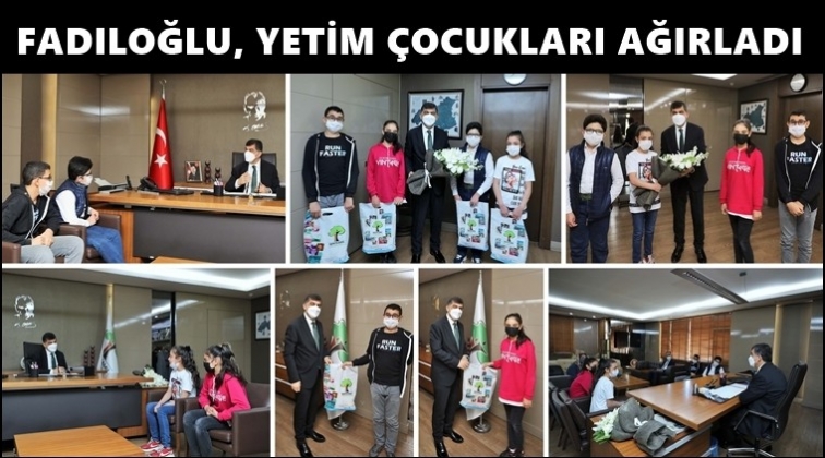 Yetim &ouml;ğrenciler, Fadıloğlu&rsquo;nu ziyaret etti
