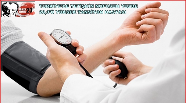 Yetişkin n&uuml;fusun y&uuml;zde 20'si y&uuml;ksek tansiyon hastası