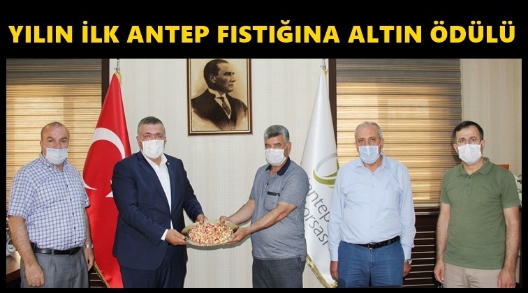 Yılın ilk Antepfıstığı'na &ouml;d&uuml;l