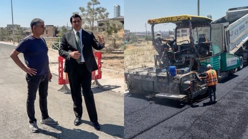 Yılmaz, asfalt &ccedil;alışmalarını yerinde inceledi