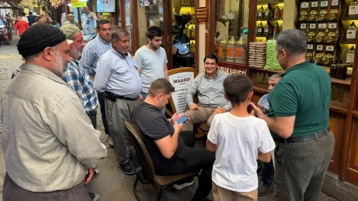 Yılmaz'dan Elmacı Pazarı&rsquo;nda esnaf ziyareti