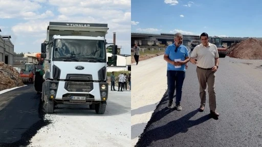 Yılmaz, K&Uuml;SGET'te asfalt &ccedil;alışmalarını inceledi