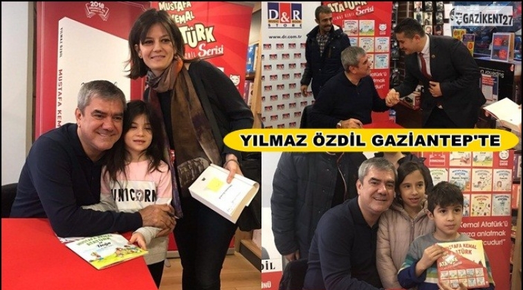 Yılmaz Özdil “Mustafa Kemal” imzası için Gaziantep’te