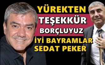 Yılmaz &Ouml;zdil'den, Sedat Peker'e teşekk&uuml;r...
