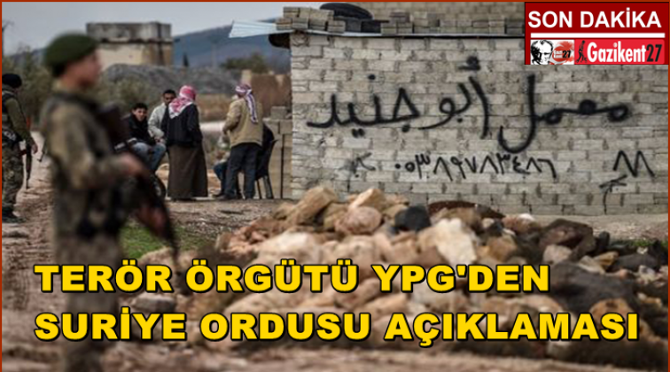 YPG'den Suriye ordusu açıklaması