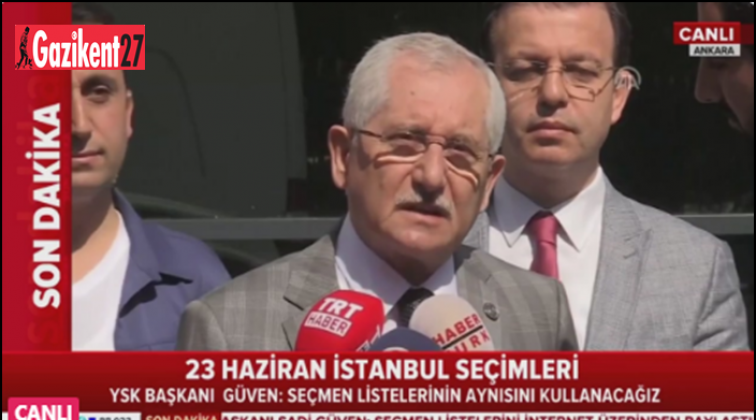 YSK Başkanı Sadi G&uuml;ven'den a&ccedil;ıklama