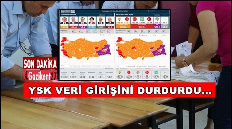 YSK veri girişini durdurdu
