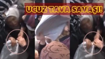 Yuh artık! Ucuz tava i&ccedil;in birbirini ısırdılar!
