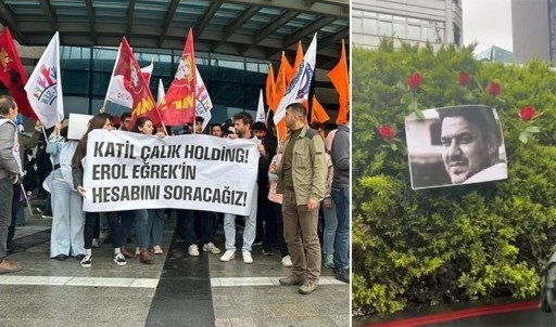 Yurttaşlar Çalık Holding'in önünde toplandı: Erol Eğrek'in fotoğrafı sokağa asıldı!