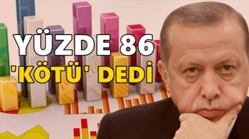 Y&uuml;zde 86 'ekonomik durum k&ouml;t&uuml;' diyor...