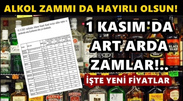 Zamlar bitmiyor! Alkol zammı da hayırlı olsun!..