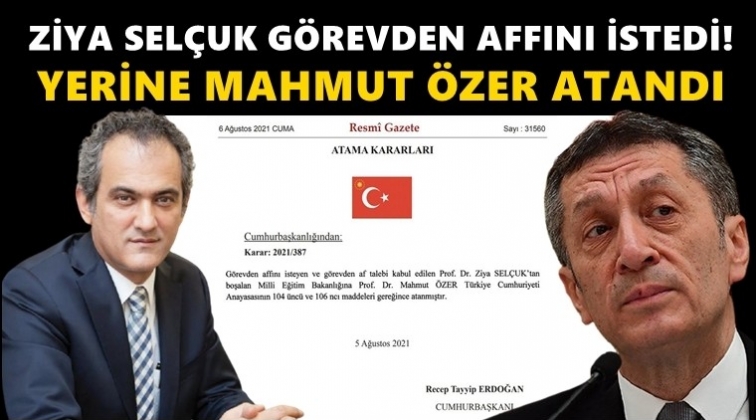 Ziya Sel&ccedil;uk g&ouml;revden affını istedi!..