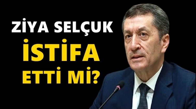 Ziya Sel&ccedil;uk istifa mı etti?..