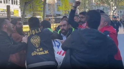 1 MAYIS'TA TAKSİM'E YÜRÜYENLERE GÖZALTI