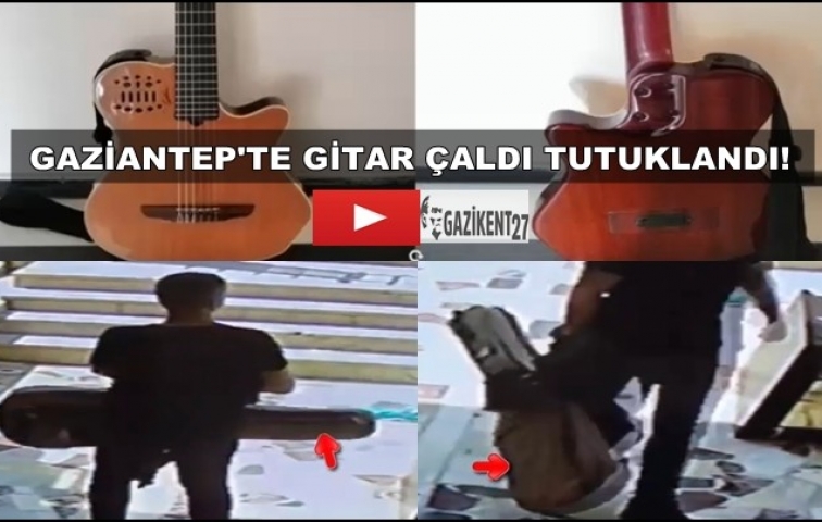 GİTAR HIRSIZLIĞI GÜVENLİK KAMERASINDA