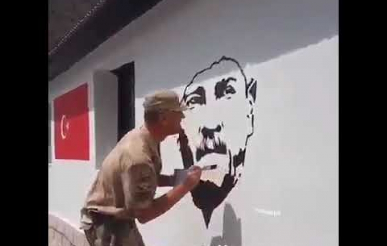 ÇİZDİĞİ ATATÜRK PORTRESİ GÜNDEM OLDU
