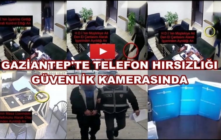 TELEFON HIRSIZLIĞI GÜVENLİK KAMERASINDA