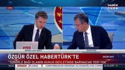 CHP'li Özgür Özel’in Habertürk'te katıldığı yayın yarıda kesildi