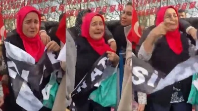 ERDOĞAN MİTİNGİNDE SİNAN ATEŞ PANKARTI