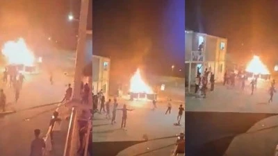 Kahramanmaraş’ta Suriyeliler konteynerleri ateşe verdi