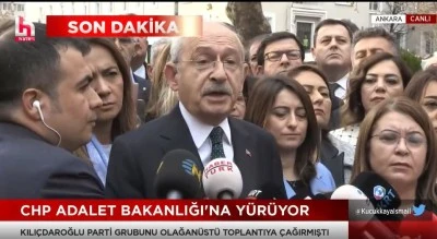 Kılıçdaroğlu Adalet Bakanlığı'na yürüdü